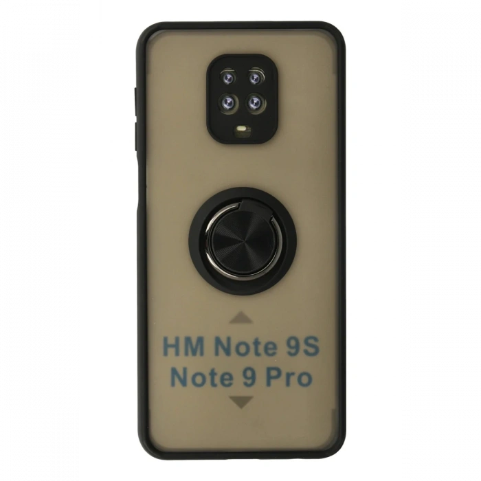 Newface Xiaomi Redmi Note 9 Pro Kılıf Montreal Yüzüklü Silikon Kapak