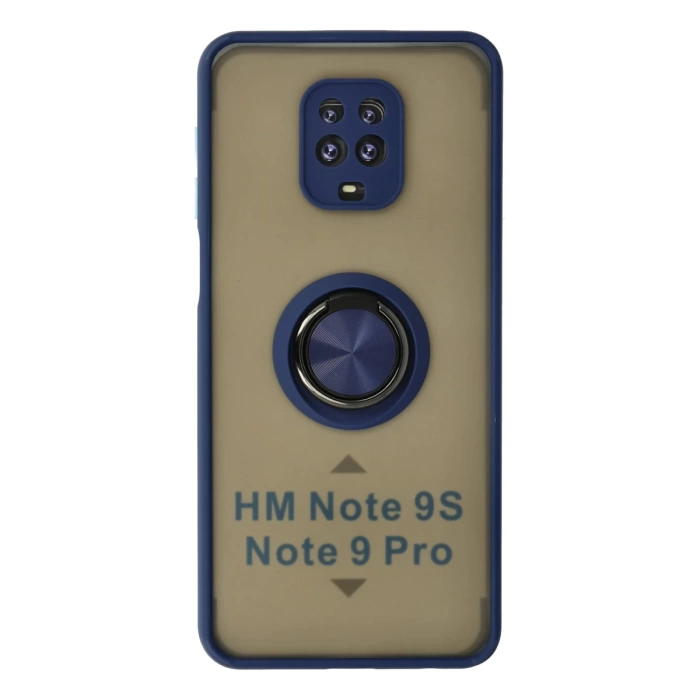 Newface Xiaomi Redmi Note 9 Pro Kılıf Montreal Yüzüklü Silikon Kapak