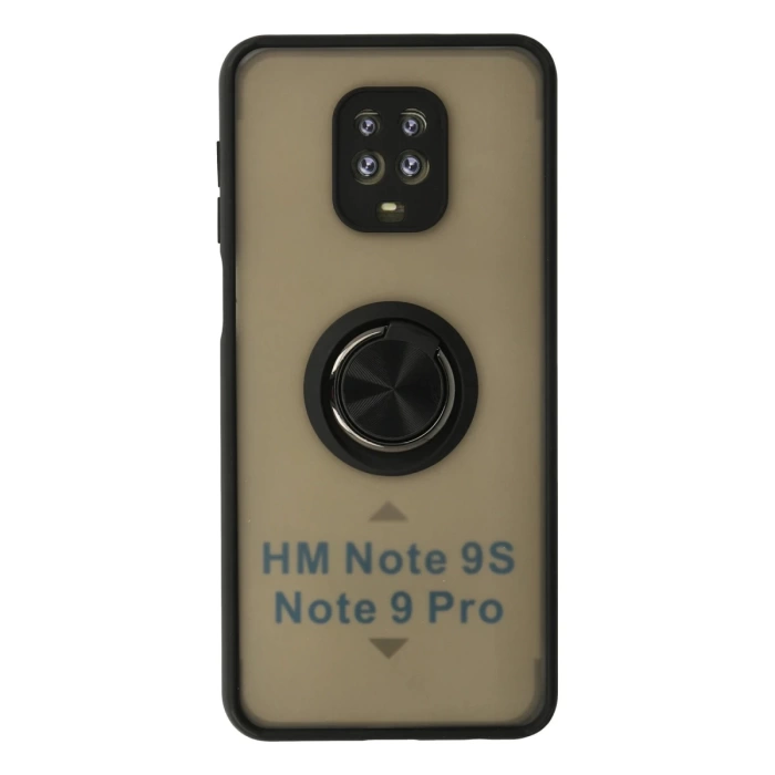 Newface Xiaomi Redmi Note 9 Pro Kılıf Montreal Yüzüklü Silikon Kapak