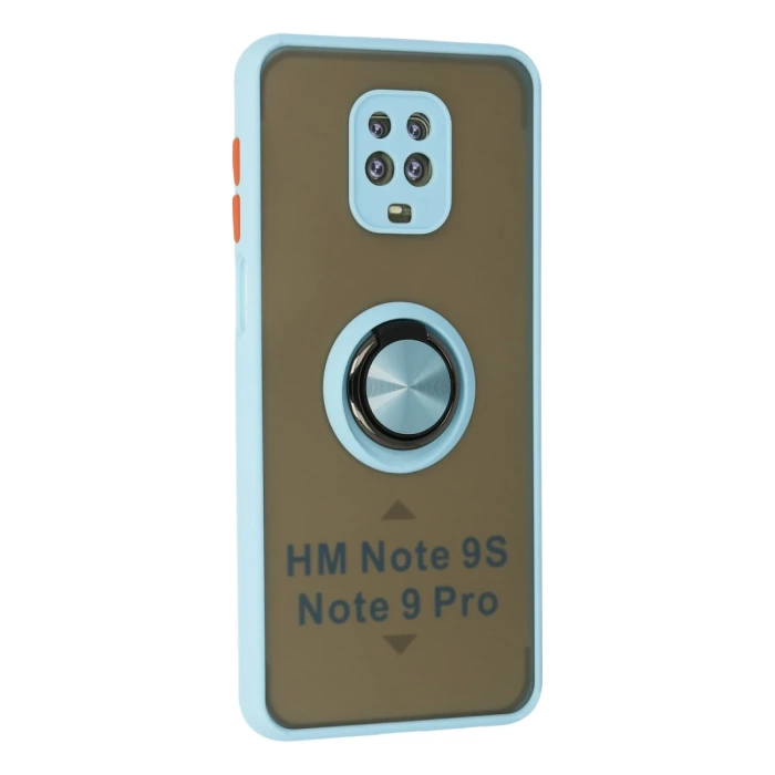 Newface Xiaomi Redmi Note 9 Pro Kılıf Montreal Yüzüklü Silikon Kapak