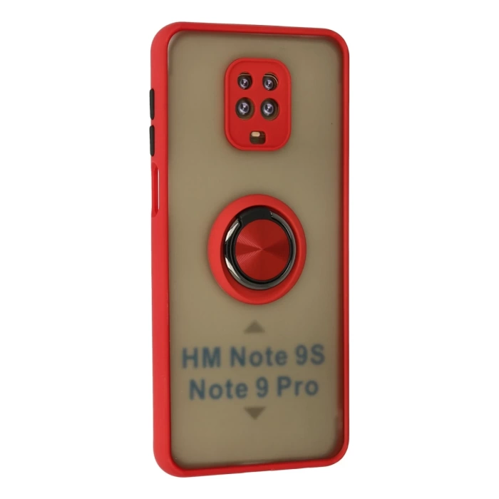 Newface Xiaomi Redmi Note 9 Pro Kılıf Montreal Yüzüklü Silikon Kapak