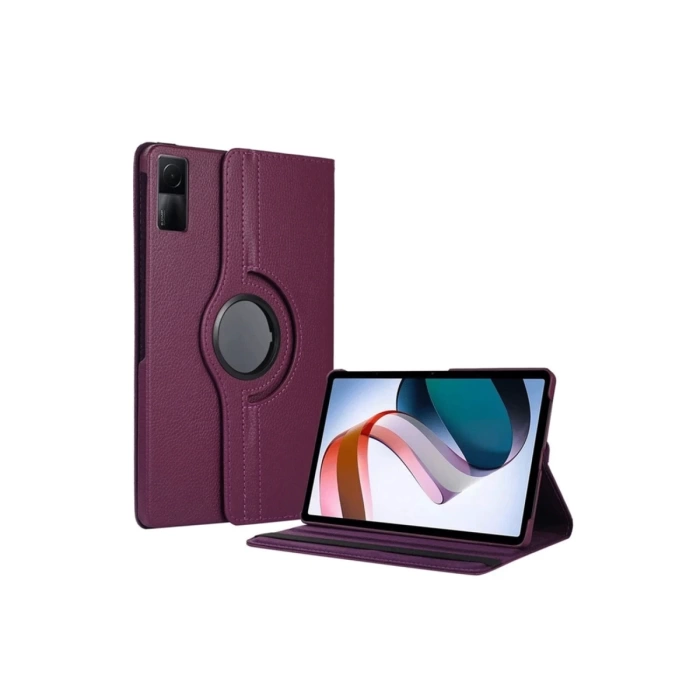 Newface Xiaomi Redmi Pad SE 4G Kılıf 360 Tablet Deri Kılıf - Mürdüm