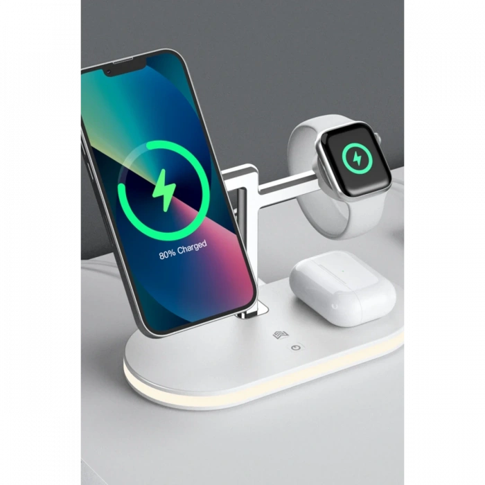 YM-UD23 Kablosuz Şarj Masaüstü Set - Beyaz