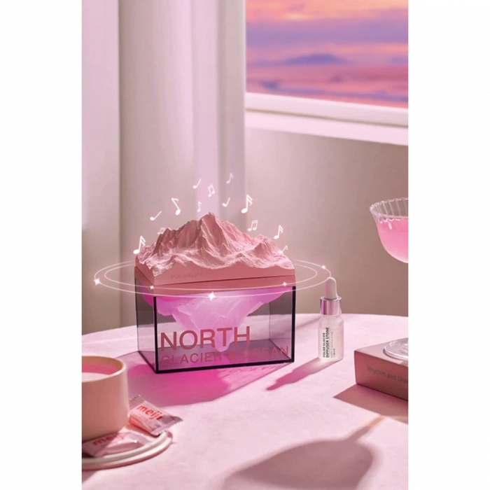 Newface Z4 Kuzey Okyanus Temalı Gece Lambası Özellikli BT Kablosuz Hoparlör - Pembe