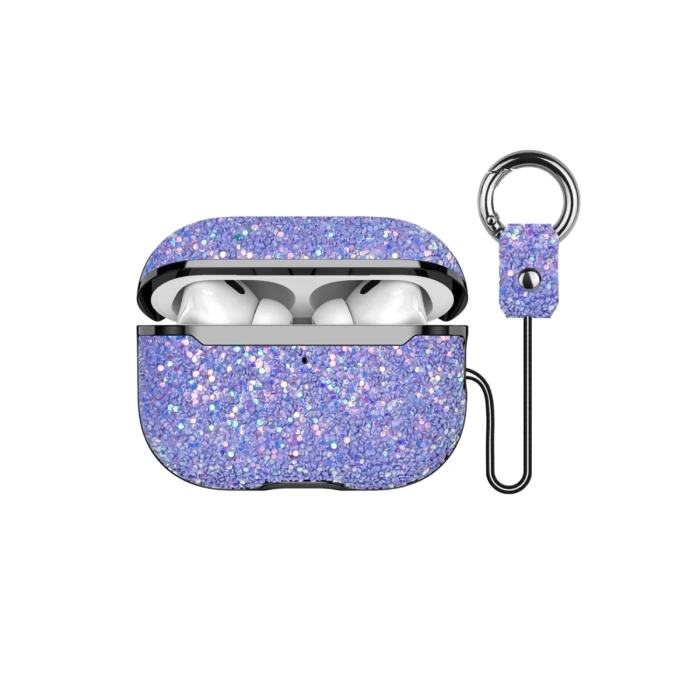 Onegif Airpods 3 (3.nesil) Bright Simli Airpods Kapak - Derin Mor