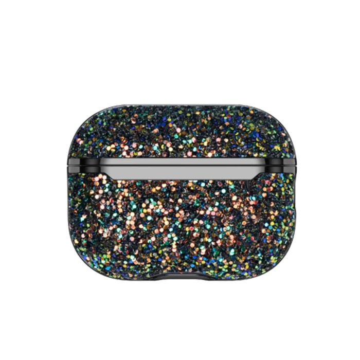 Onegif Airpods 3 (3.nesil) Bright Simli Airpods Kapak - Siyah