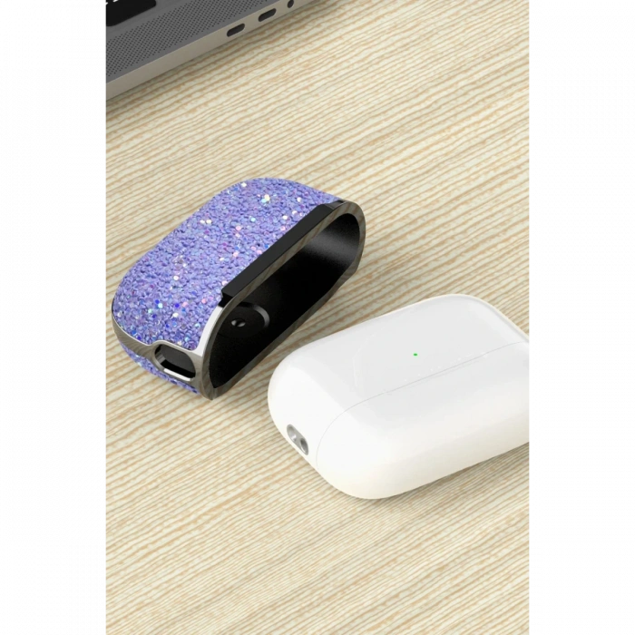 Onegif Airpods 3 (3.nesil) Bright Simli Airpods Kapak - Siyah