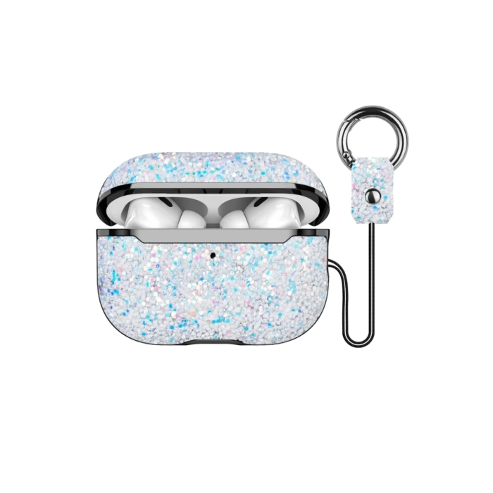 Onegif Airpods Pro 2 (2.nesil) Bright Simli Airpods Kapak - Gümüş