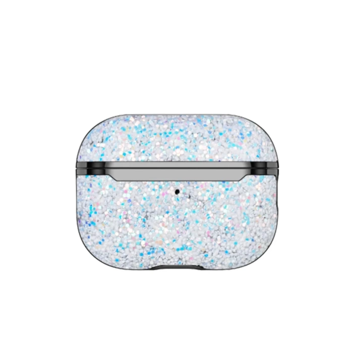 Onegif Airpods Pro 2 (2.nesil) Bright Simli Airpods Kapak - Gümüş