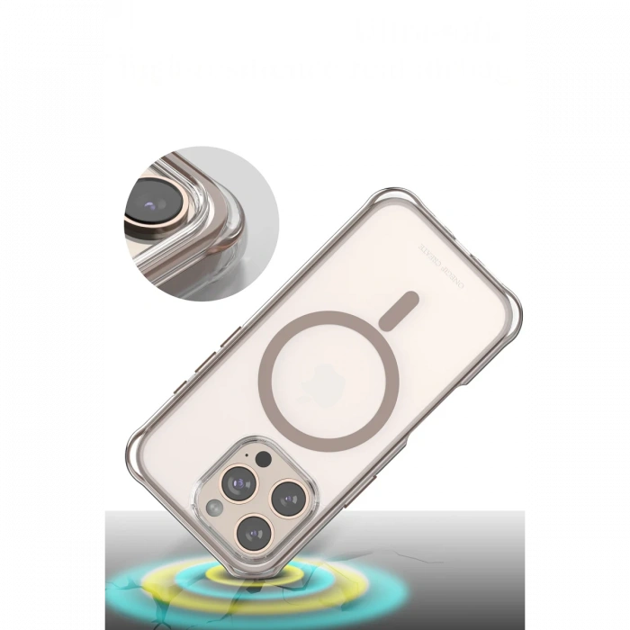 Onegif Apple iPhone 15 Pro Max Hulk Magsafe Kapak - Beyaz