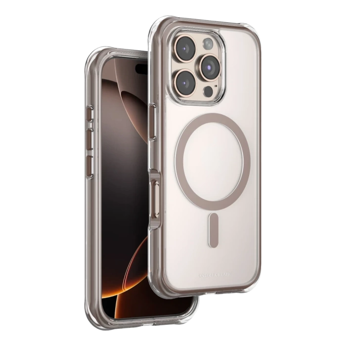 Onegif Apple iPhone 16 Pro Hulk Magsafe Kapak - Çöl Titanyum