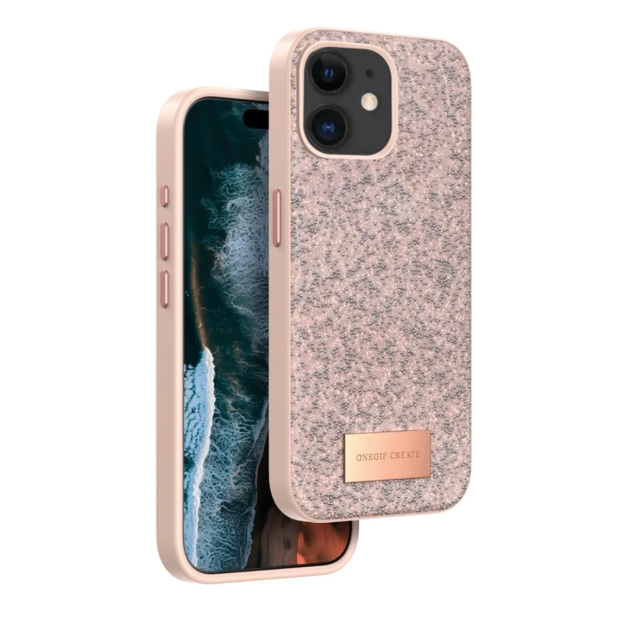 Onegif iPhone 11 Bright Simli Kapak - Pembe