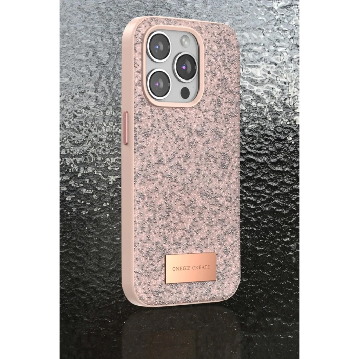 Onegif iPhone 14 Bright Simli Kapak - Derin Mor