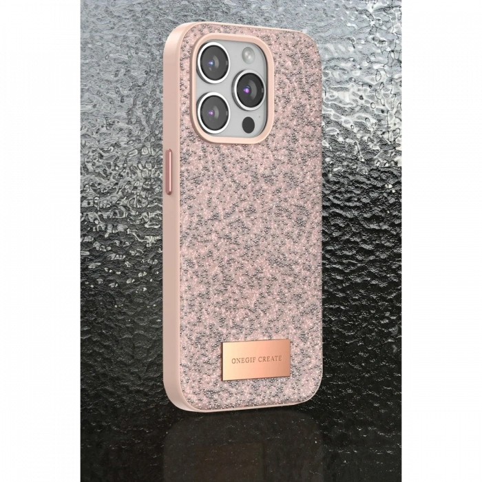 Onegif iPhone 14 Bright Simli Kapak - Gümüş