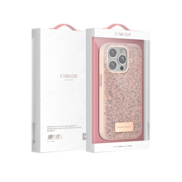 Onegif iPhone 14 Bright Simli Kapak - Gümüş