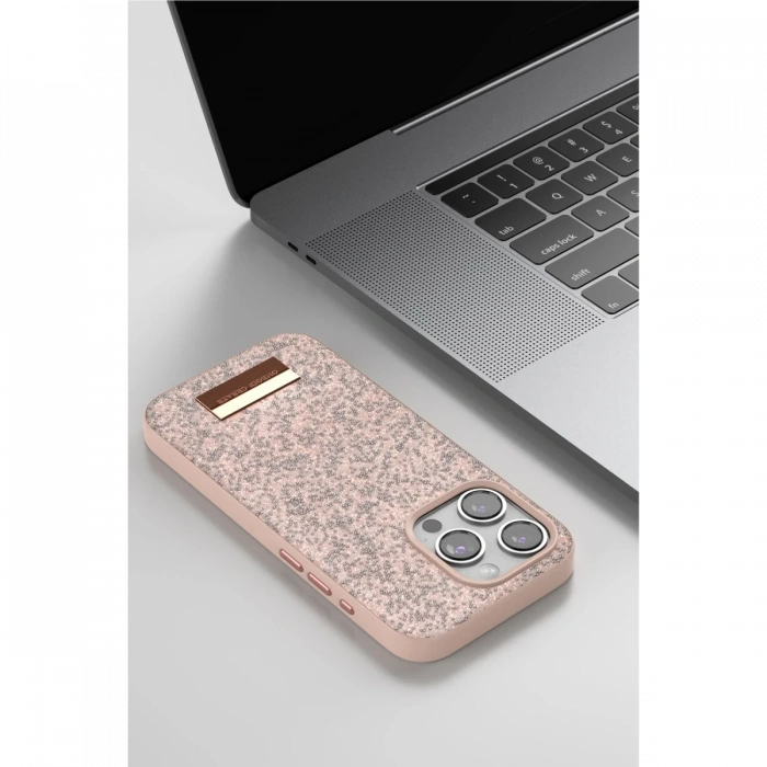Onegif iPhone 15 Pro Max Bright Simli Kapak - Siyah