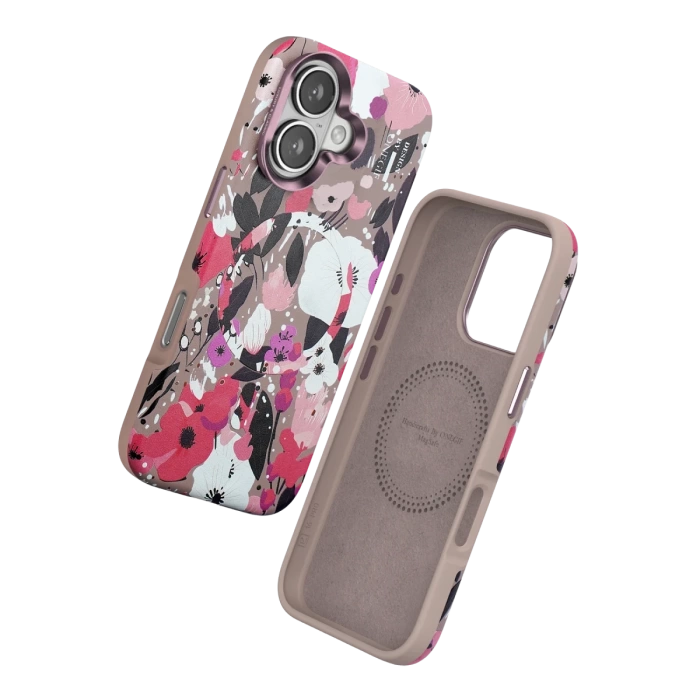 Onegif iPhone 16 Flower Series Magsafe Kapak - Pembe