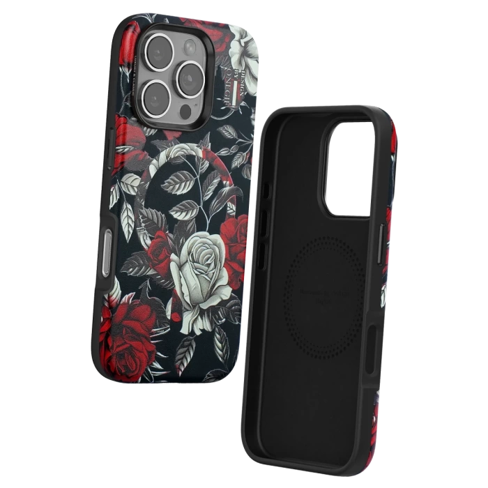 Onegif iPhone 16 Pro Flower Series Magsafe Kapak - Siyah