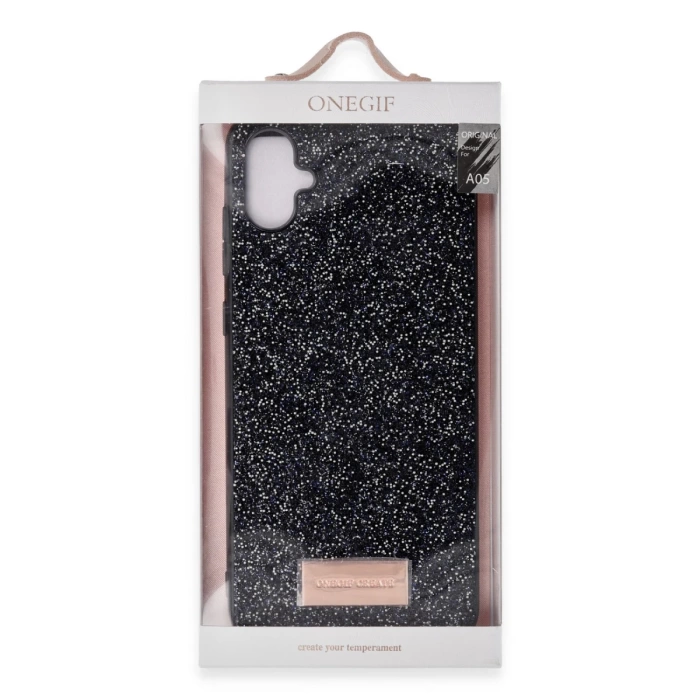 Onegif Samsung Galaxy A05 Bright Simli Kapak - Derin Mor