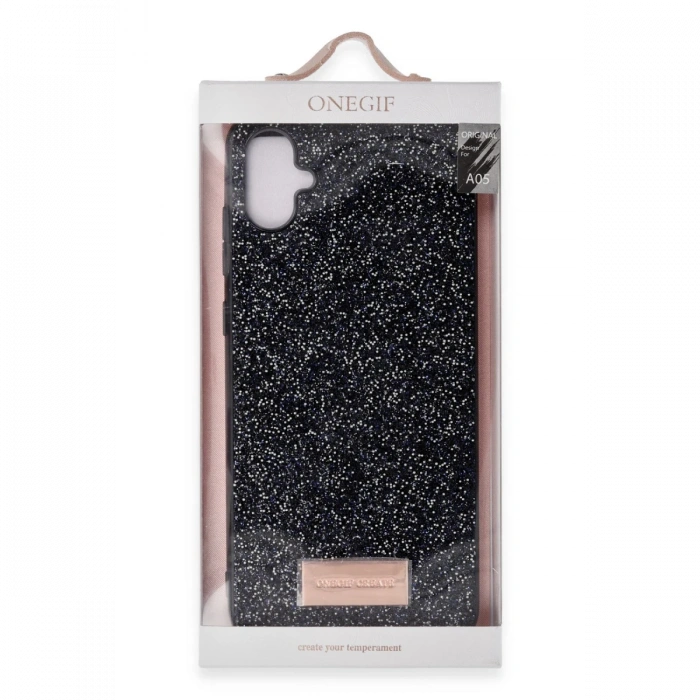 Onegif Samsung Galaxy A05 Bright Simli Kapak - Pembe