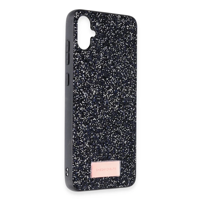 Onegif Samsung Galaxy A05 Bright Simli Kapak - Siyah