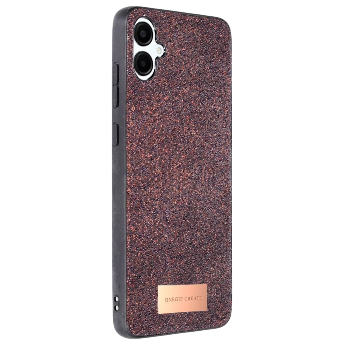 Onegif Samsung Galaxy A06 Bright Simli Kapak - Derin Mor