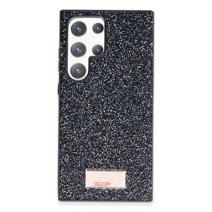 Onegif Samsung Galaxy S23 Ultra Bright Simli Kapak - Siyah