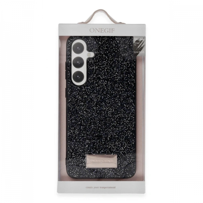 Onegif Samsung Galaxy S24 Bright Simli Kapak - Derin Mor