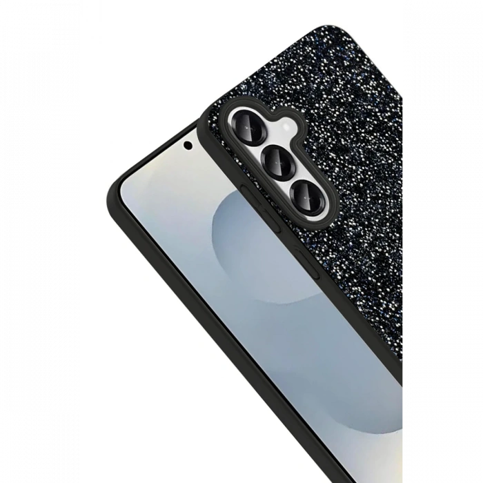 Onegif Samsung Galaxy S25 Bright Simli Kapak - Gümüş