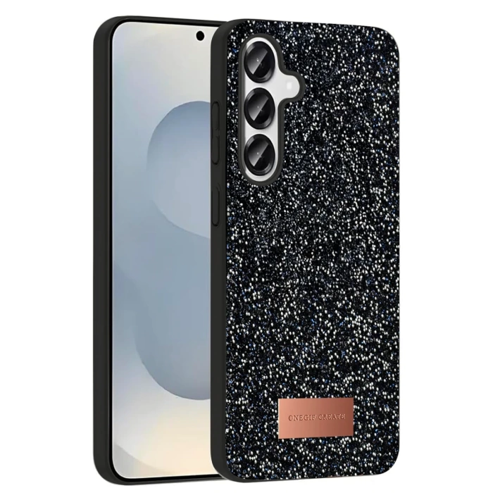 Onegif Samsung Galaxy S25 Plus Bright Simli Kapak - Siyah