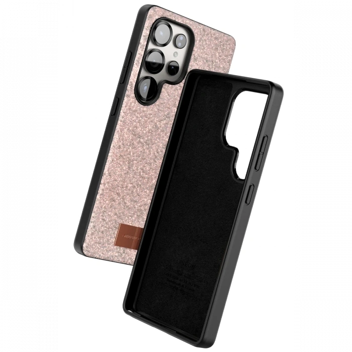 Onegif Samsung Galaxy S25 Ultra Bright Simli Kapak - Pembe