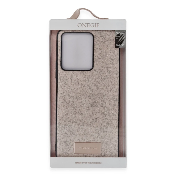 Onegif Xiaomi Redmi 13C Bright Simli Kapak - Gold