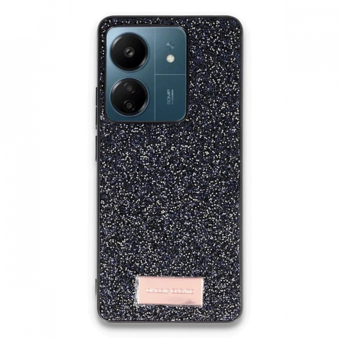 Onegif Xiaomi Redmi 13C Bright Simli Kapak - Siyah