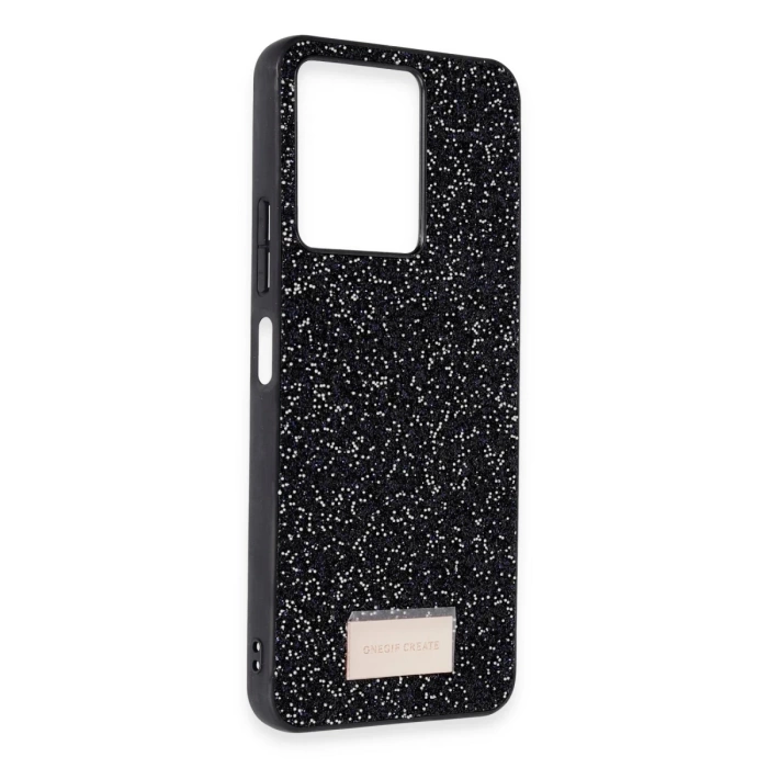Onegif Xiaomi Redmi 13C Bright Simli Kapak - Siyah