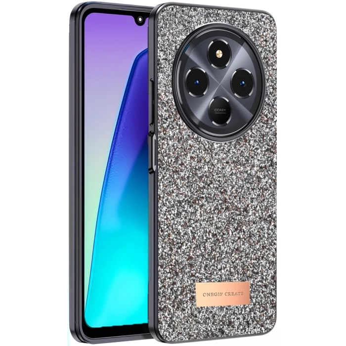 Onegif Xiaomi Redmi 14C Bright Simli Kapak - Gold