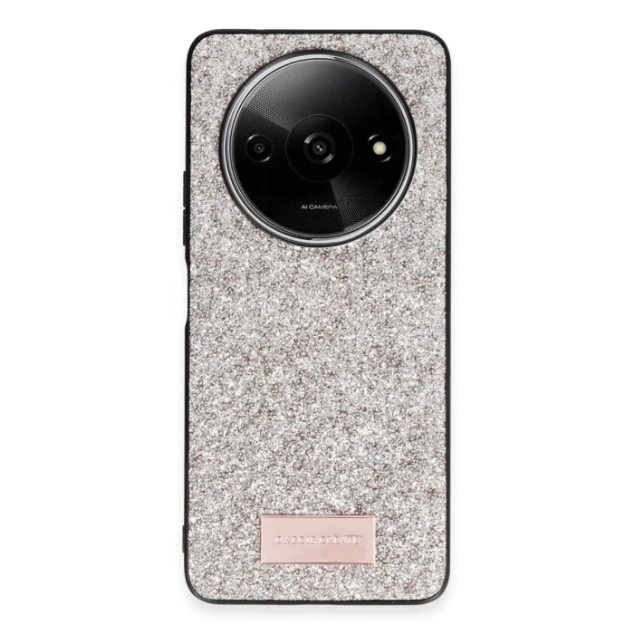 Onegif Xiaomi Redmi A3 4G Bright Simli Kapak - Gold