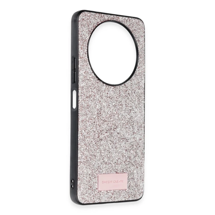 Onegif Xiaomi Redmi A3 4G Bright Simli Kapak - Gold