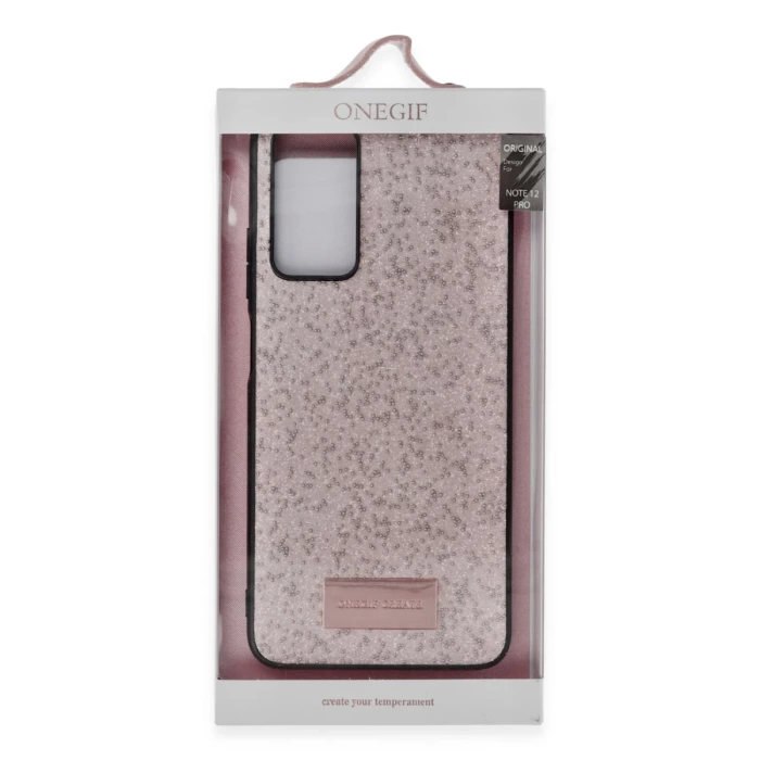 Onegif Xiaomi Redmi Note 12 Pro 4G Bright Simli Kapak - Derin Mor