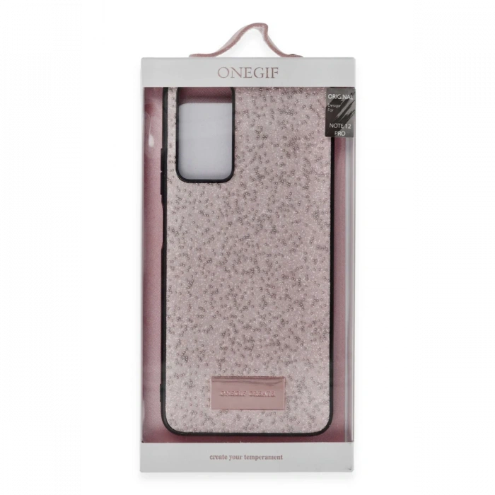 Onegif Xiaomi Redmi Note 12 Pro 4G Bright Simli Kapak - Pembe