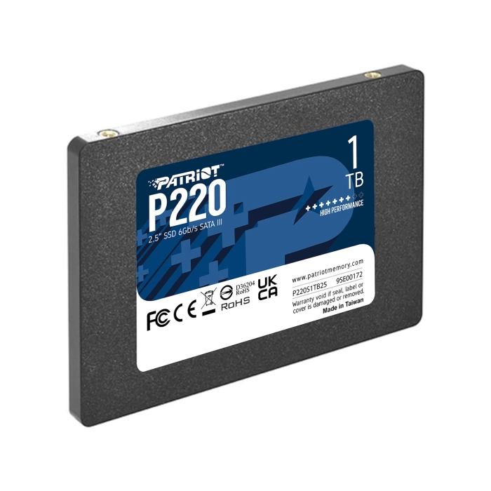 Patriot P220 1TB 550/500MB/s 2.5; SATA3 SSD Disk (P220S1TB25)
