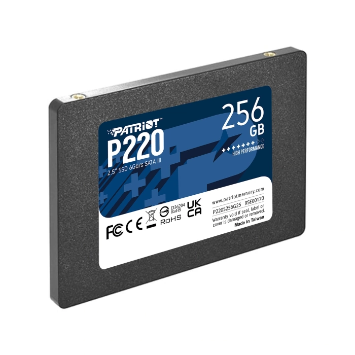 Patriot P220 256GB 550/490MB/s 2.5; SATA3 SSD Disk (P220S256G25)