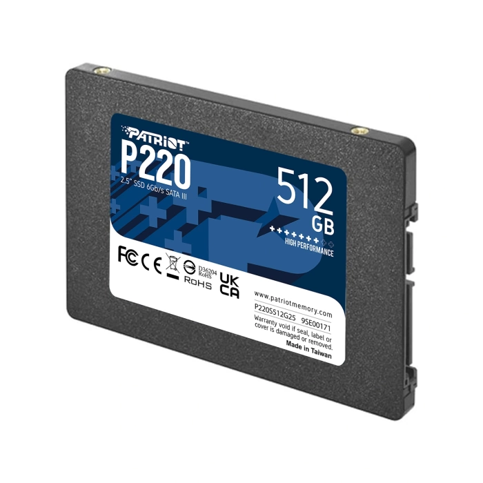 Patriot P220 512GB 550/500MB/s 2.5; SATA3 SSD Disk (P220S512G25)