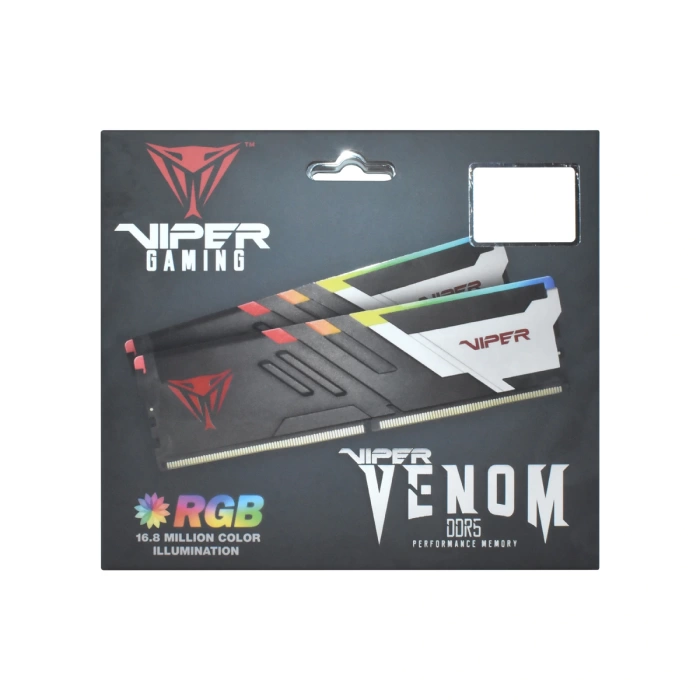 Patriot Viper Venom RGB 32GB (1x32GB) DDR5 6000MHz CL30 Gaming Ram (PVVR532G60C30)