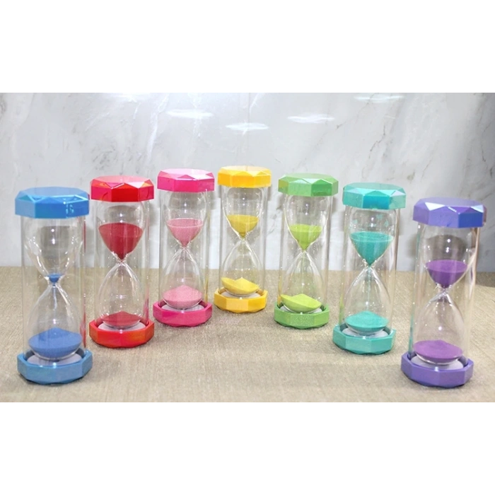 Plastik Çerceveli Renkli 15 Dk Kumsaati Alk4564