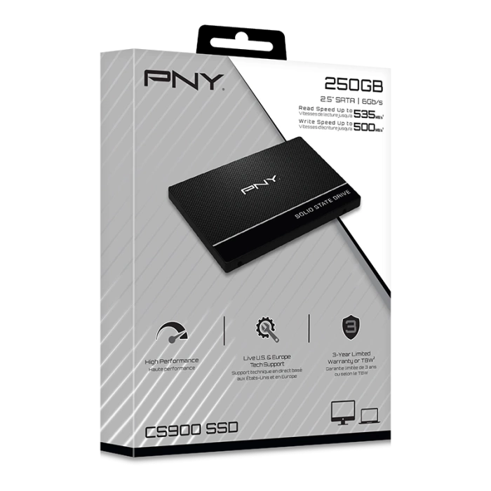 PNY CS900 500GB 535/500MB/s 2,5; SATA3 SSD (SSD7CS900-500-RB)