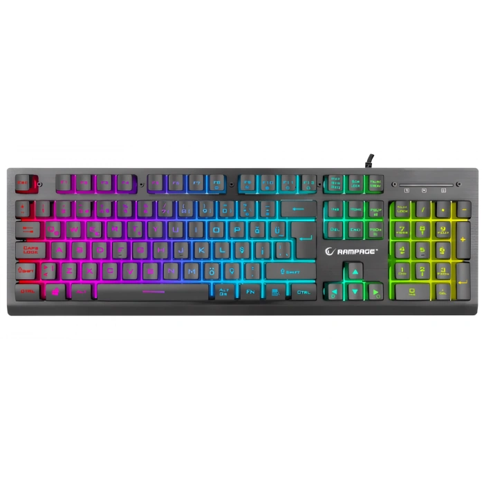RAMPAGE MIRACLE K2 SIYAH USB RGB Q KLAVYE