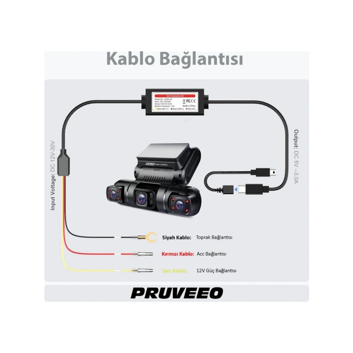 REXING & PRUVEEO PARK MODU AKU BAGLANTI KABLOSU