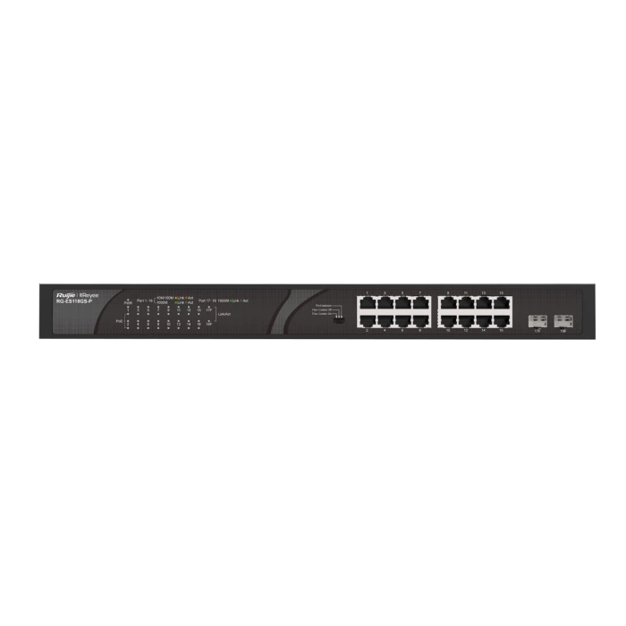RUİJİE-REYEE RG-ES118GS-P 16XGE 2XGE F.GİGABİT 247W POE SWİTCH