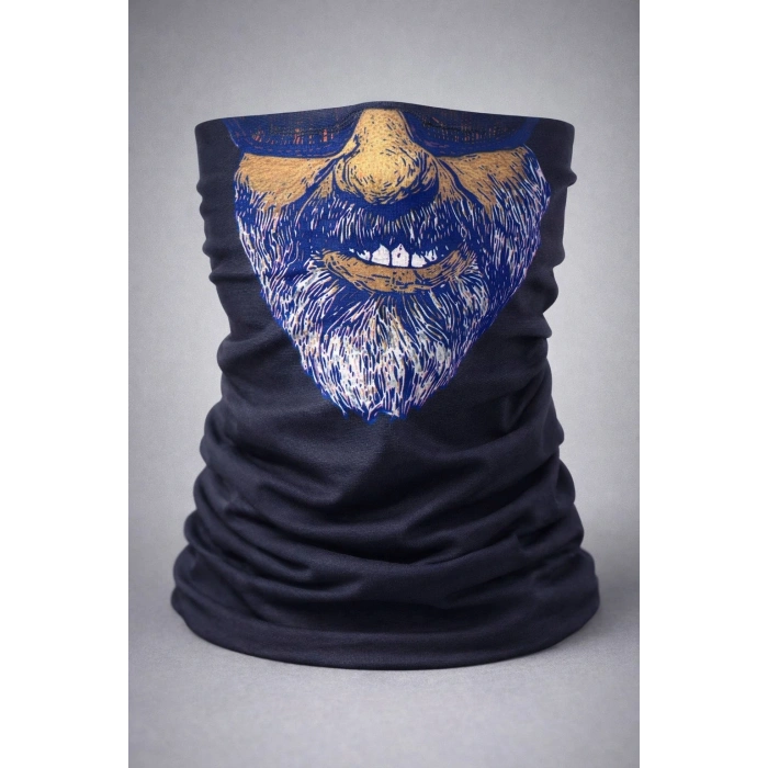 Sakallı Yüz Desenli Baf Buff – Çok Amaçlı Boyunluk  Maske 1 No