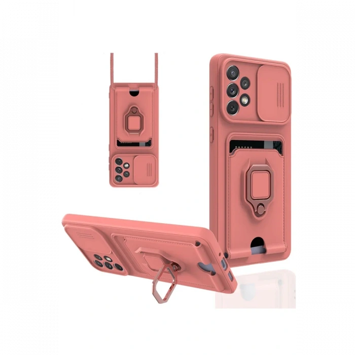 Samsung Galaxy A73 5G Kılıf Zuma Kartvizitli Yüzüklü Silikon